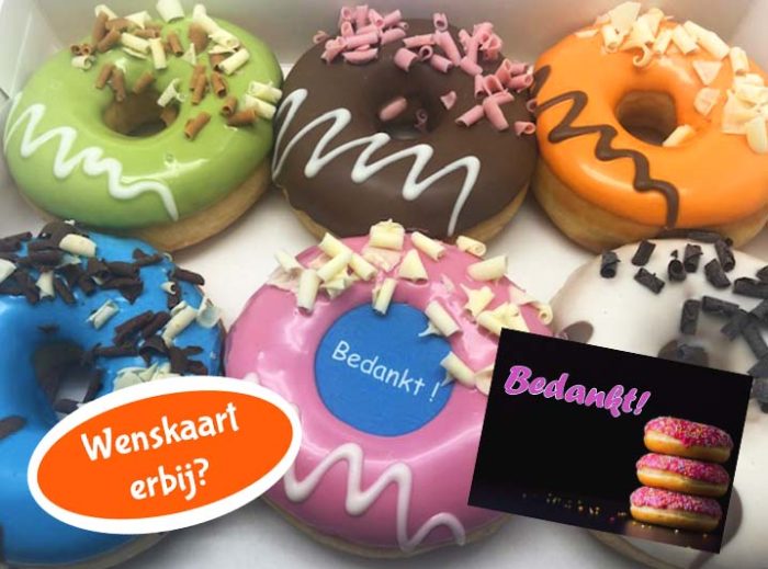 Bedankt Donut box met wenskaart - JJ Donuts