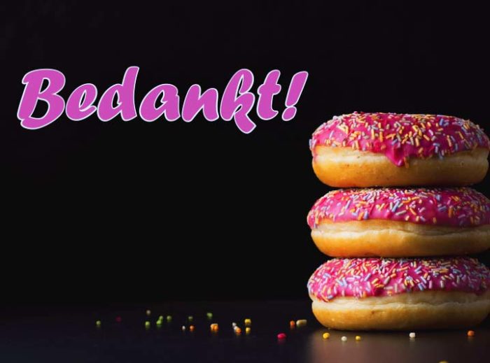 JJ Donuts - bedankt wenskaart