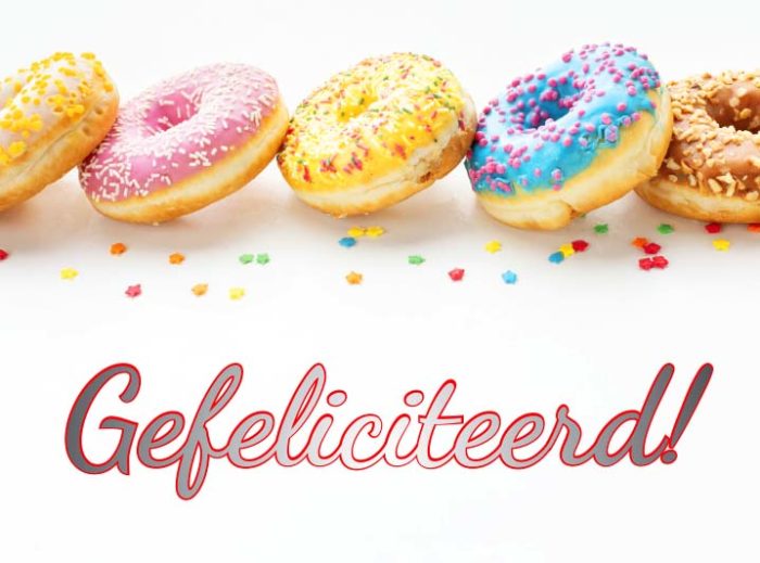 JJ Donuts - gefeliciteerd wenskaart