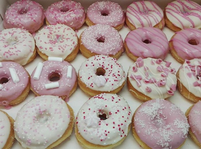 Pastel Pink Mini Donut box - JJ Donuts