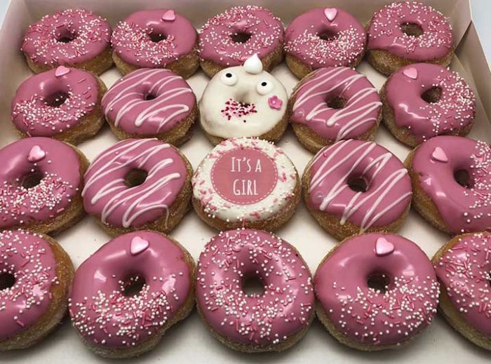 Boy or Girl Mini Donut box - meisje - JJ Donuts
