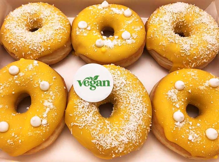 Vegan Donut box Limoncello met logo - JJ Donuts