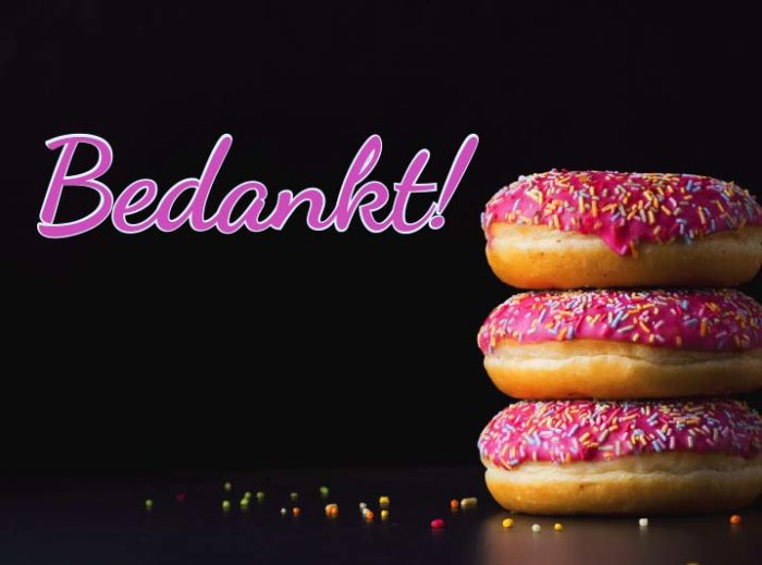 Wenskaart Bedankt - JJ Donuts