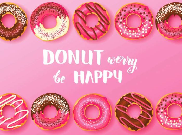 Wenskaart Donut Worry Be Happy - JJ Donuts