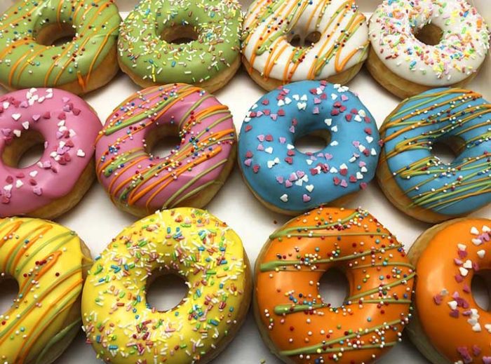 Happy Color Donut box - JJ Donuts
