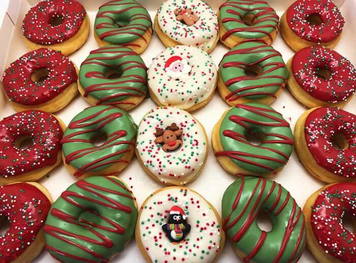 Kerst Deco Mini Donut box - JJ Donuts