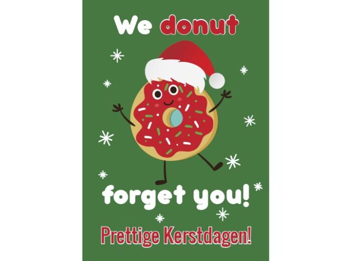Wenskaart We Donut Forget You Kerst - JJ Donuts