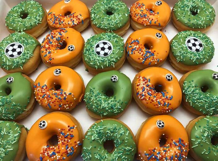 Voetbal Ballen Mini Donut box - JJ Donuts