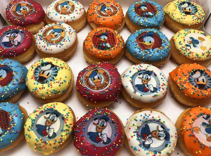 Donald Duck Mini Donut box - JJ Donuts